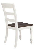 Madelyn 2 Dark Cocoa/Coastal White Wood Side Chairs