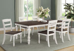 Madelyn 2 Dark Cocoa/Coastal White Wood Side Chairs