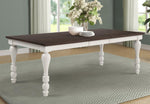 Madelyn Dark Cocoa/Coastal White Extendable Dining Table