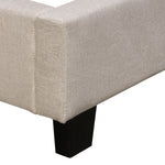 Madison Ave Sand Plush Fabric King Bed (Oversized)