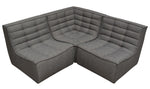 Marshall 3-Pc Grey Fabric Modular Sectional Sofa