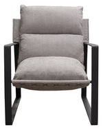 Miller Grey Fabric Sling Accent Chair