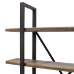 Montana Rustic Oak Wood/Metal 4-Tiered Bookcase