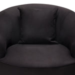 Raven Black Velvet Contoured Chair