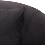 Raven Black Velvet Contoured Chair