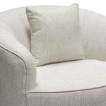 Raven Light Cream Fabric Contoured Chair