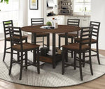 Sanford 2 Cinnamon/Espresso Wood Counter Height Chairs