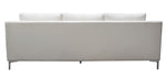 Seattle White Linen 2-Seat Sofa (Oversized)