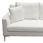 Seattle White Linen 2-Seat Sofa (Oversized)