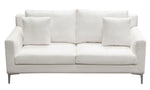 Seattle White Linen Loveseat