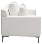 Seattle White Linen Loveseat