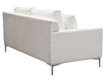 Seattle White Linen Loveseat