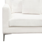 Seattle White Linen Loveseat