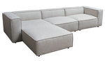 Vice Barley Fabric Modular Sectional Sofa with Ottoman