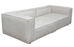 Vice Barley Plush Textured Fabric Modular 2-Seat Sofa