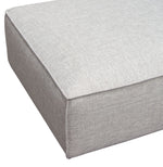 Vice Barley Plush Textured Fabric Square Ottoman