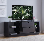 Isabelle Red Cocoa Wood 2-Drawer TV Stand