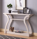 Meryl White Oak Wood Console Table