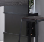 Sable Distressed Grey/Black Rectangular Bar Table