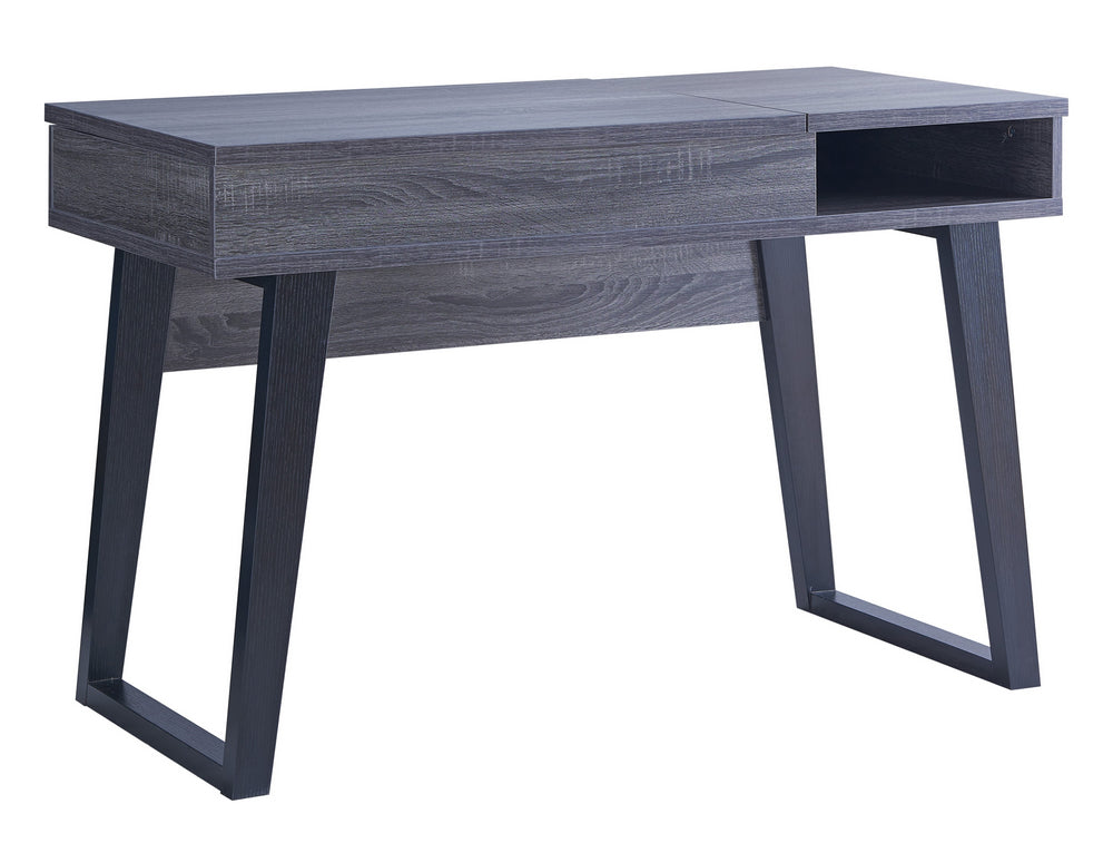 Tertia Distressed Grey/Black Wood Desk