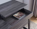 Tertia Distressed Grey/Black Wood Desk