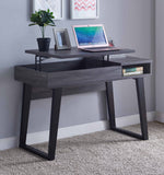 Tertia Distressed Grey/Black Wood Desk