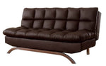 Lugo Dark Brown Soft PU Leather Sofa Bed