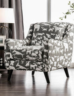 Patricia Ivory Chenille Animal Pattern Chair