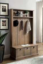 Wineglow Weathered Gray Wood Hallway Cabinet