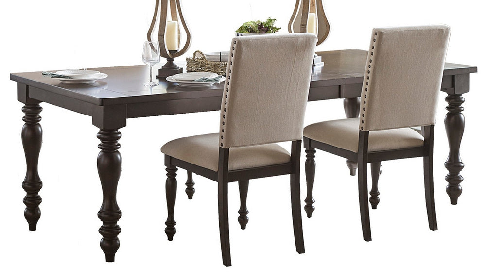 Begonia Gray Wood Rectangular Extendable Dining Table