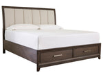 Brueban Gray Wood Queen Storage Bed