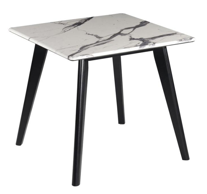 Mirjam Versilla Faux Marble/Black Wood End Table