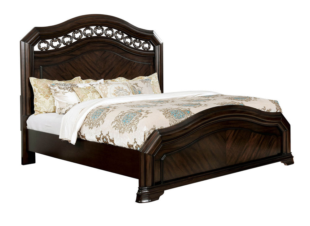 Calliope Espresso Wood King Bed (Oversized)