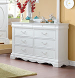 Estrella White Pine Wood Dresser with 8 Drawers