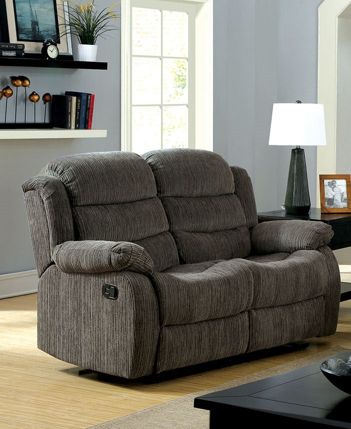 Millville Gray Manual Recliner Loveseat