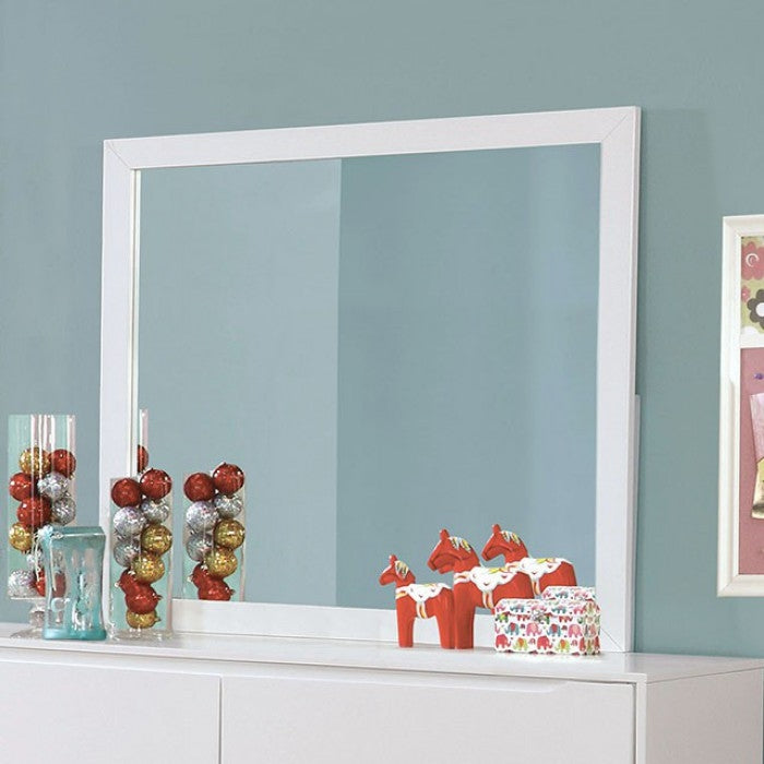 Lennart II Rectangular Mirror with White Frame