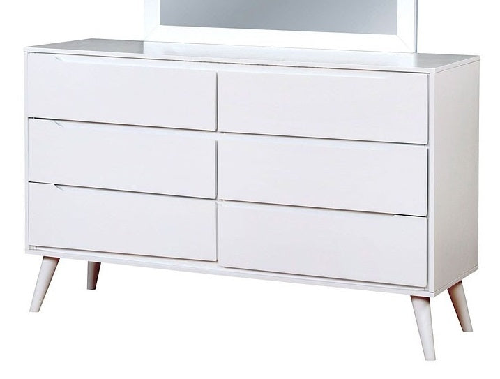 Lennart II White Wood Dresser