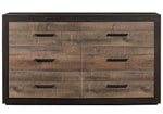 Miter Rustic Mahogany & Dark Ebony Wood Dresser