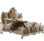 Picardy Antique Pearl PU Leather/Wood Cal King Bed (Oversized)