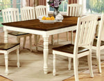 Harrisburg Vintage White Dark Oak Dining Table