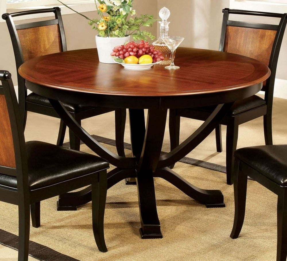 Salida Acacia & Black Wood Round Dining Table