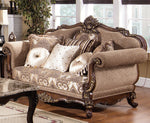 Flavia Hazelnut Jacquard Chenille Loveseat