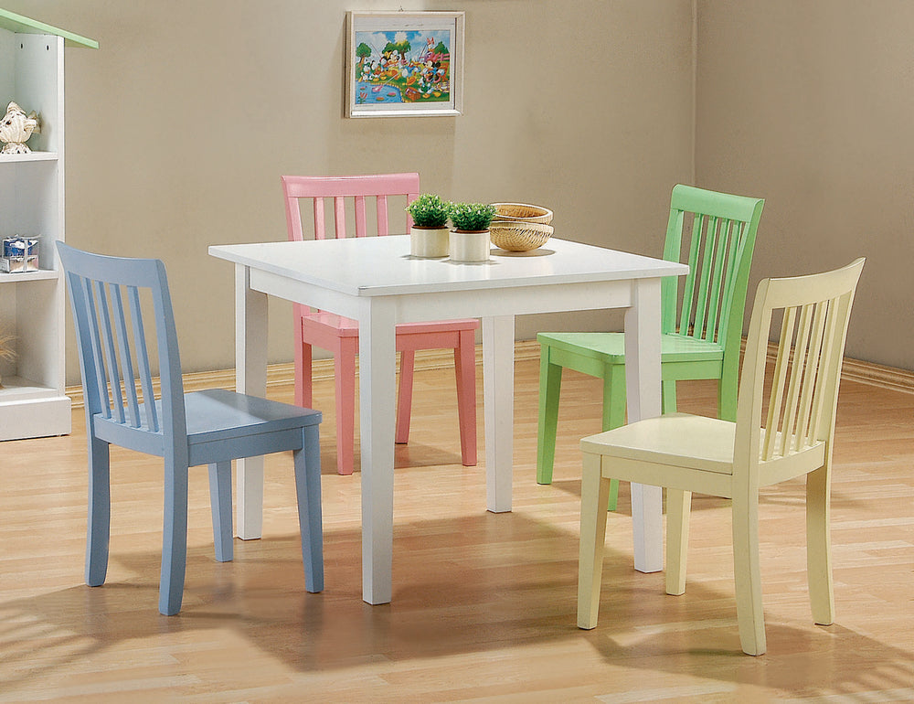 Rory 5-Pc Multicolor Wood Youth Dining Table Set