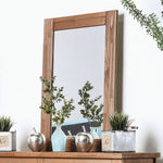 Lea Mahogany Solid Pine Wood Mirror