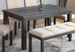 Helena Antique Grey Wood Dining Table