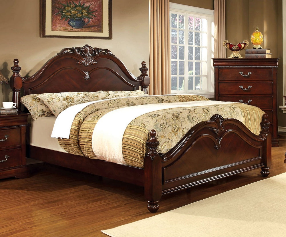 Mandura Cherry Wood Cal King Bed (Oversized)