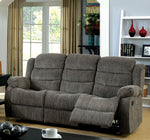 Millville Gray Chenille Manual Recliner Sofa