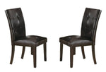 Balbina 2 Cappuccino Vinyl/Wood Side Chairs