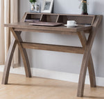 Renee Hazelnut Wood Desk with USB Outlet