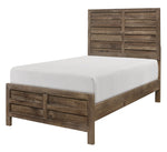 Mandan Weathered Pine Wood Twin Bed